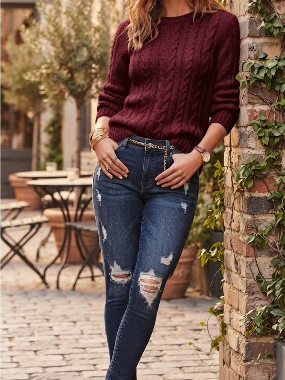 KanCan Dark Blue Distressed Skinny Jeans